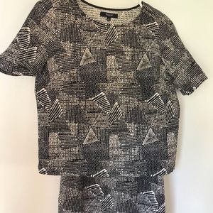 Madewell Patterned Shirt and Skirt XS